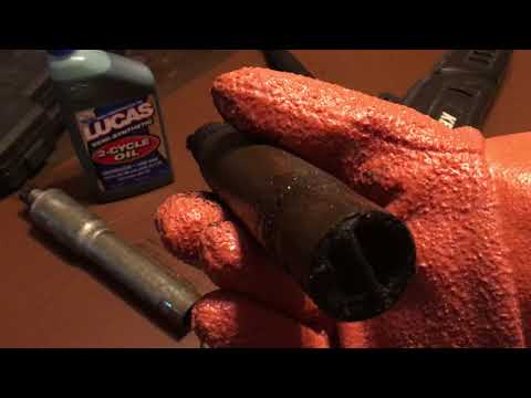 Lucas 2 stroke oil and exhaust soot