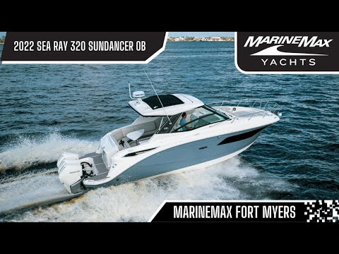 Come See This Beautiful 2022 Sea Ray 320 Sundancer At MarineMax Fort Myers!