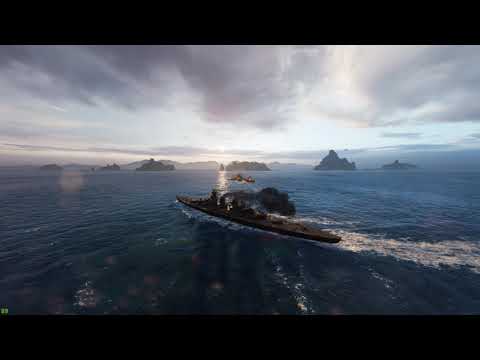 World of Warships - Super Battleship Hannover - 386k damage & 998 secondary hits.