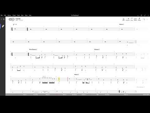 Carrie ( Europe ) ,Tablatura e base Senza Basso - Backing bass track - NO BASS