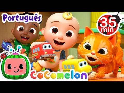 Capa de 10 onibusinhos | Melhores Canções de Cocomelon em Português | Músicas Infantis e Desenhos Animados