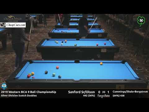 Sanford Sr/Olson vs Cummings/Shale-Bergstrom - Silver Scotch Doubles - 2019 Western BCA 9 Ball