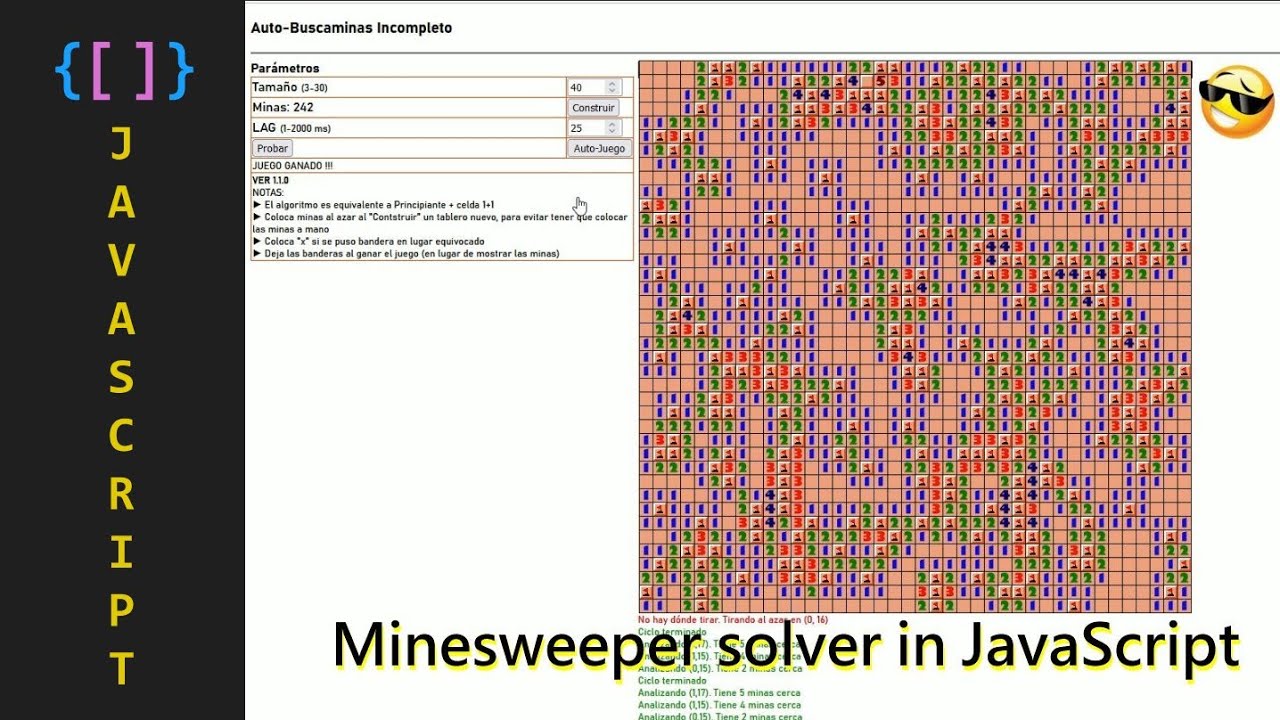 Minesweeper solver JavaScript