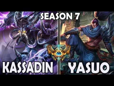 SKT T1 Faker plays KASSADIN vs YASUO - Rank #56 Korea Challenger 619LP