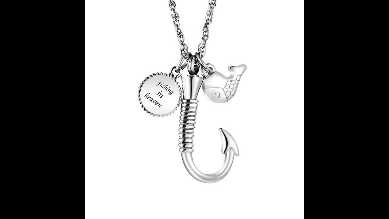 Watch video Fish Anchor Cremation Pendant with Ashes Now Fish Anchor Cremation Pendant with Ashes