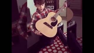 Beginner Guitar Lesson with 7 year old Ethan Fenton