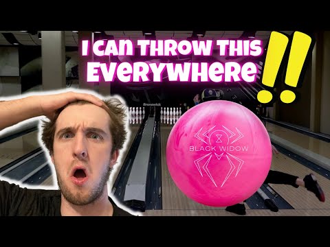 I Can Throw this Ball Everywhere!! | Pink Black Widow Urethane Bowling Ball Review