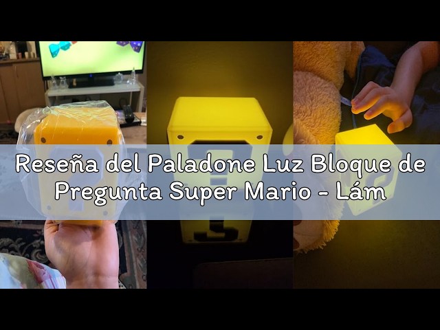 Vídeo relacionado con Paladone Luz Bloque de Pregunta Super Mario - Lámpara Oficial Super Mario, Decoración Gamer, Funciona a Pilas