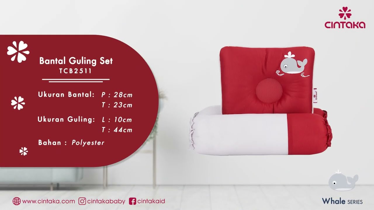 Bantal Guling Set  Whale Series