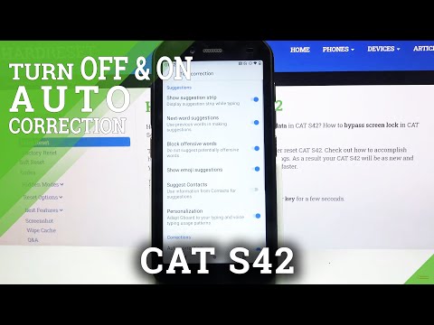 How to Locate Text Correction Options in Cat S42 - Manage Typing Settings