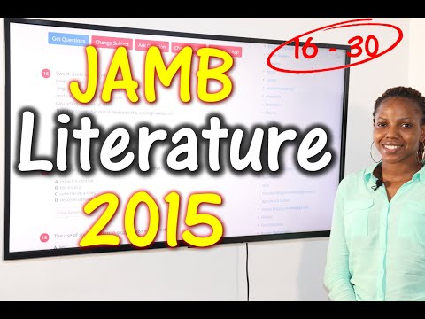 JAMB CBT Literature in English 2015 Past Questions 16 - 30