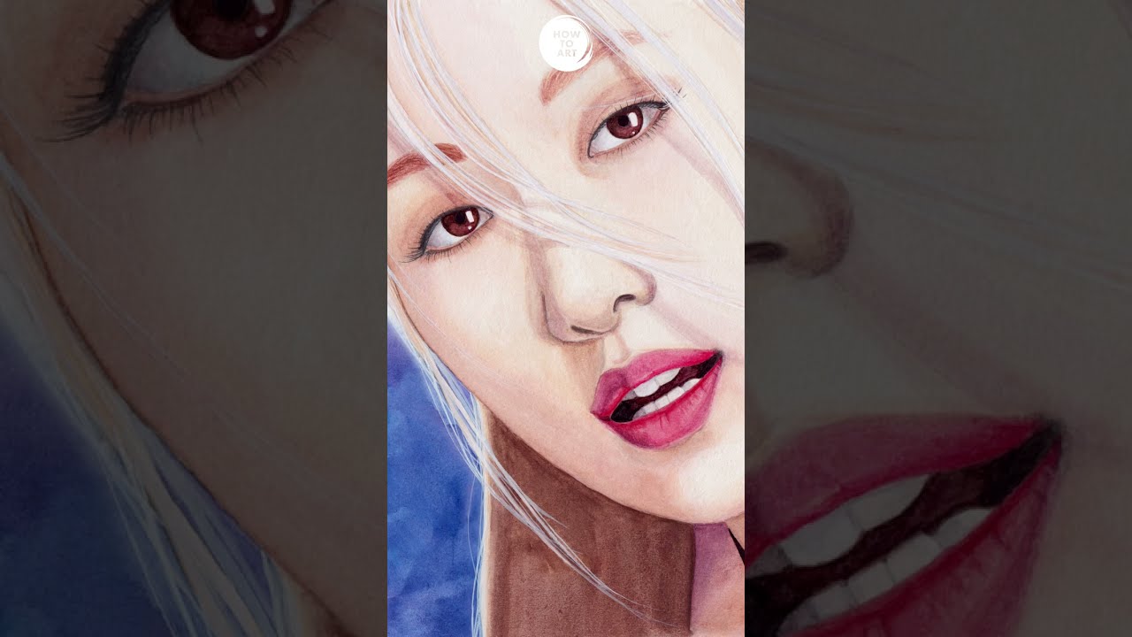 Blackpink Rosé Watercolor Portrait #blackpink #watercolorpainting #pinkvenom