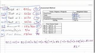 Calculating weighted grades
