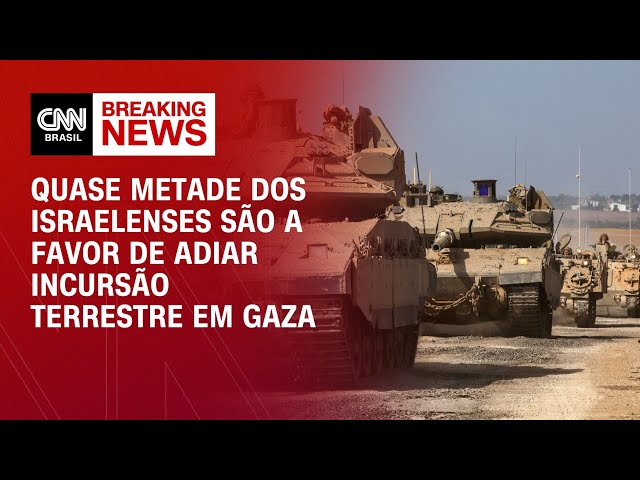 Quase metade dos israelenses são a favor de adiar incursão terrestre em Gaza | LIVE CNN