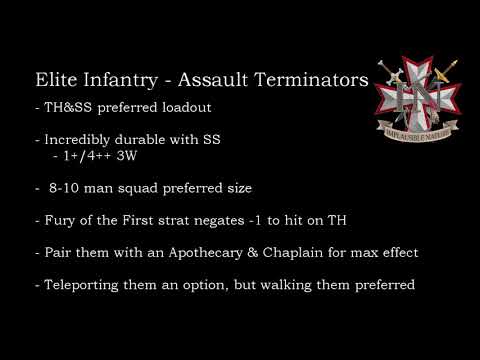 Strongest Elite Infantry units for Black Templars
