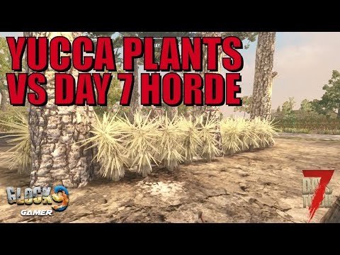 7 Days To Die - Can Yucca Plants Stop the Horde? (Day 7) Video