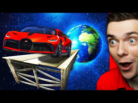 Jumping WORLD'S FASTEST CAR With SPACE RAMP In GTA 5 (Mods)