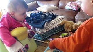 Ethan entertaining Anna