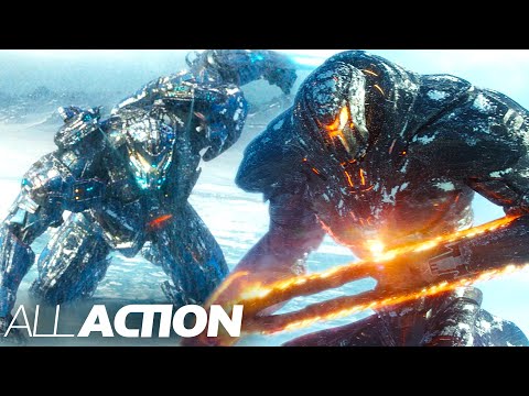 Gipsy Avenger vs. Obsidian Fury (Giant Robot Fight) | Pacific Rim: Uprising | All Action