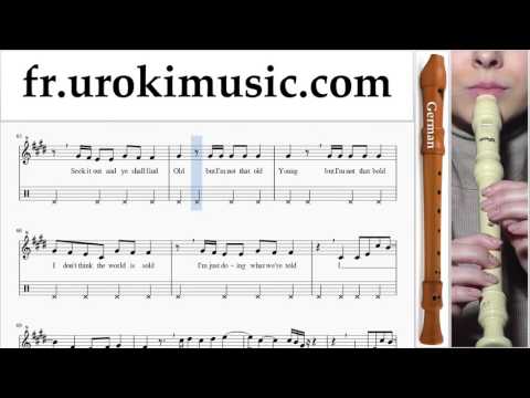 Cours de Flute à bec G. OneRepublic - Counting Stars Partie#2 Partitions Mélodie Сhansons Tuto