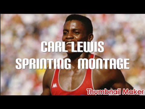 Carl Lewis sprinting long jump montage