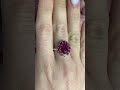 Серебряное кольцо с рубином 5.63ct