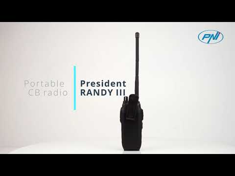 Portable CB radio President RANDY III AMFM, Roger Beep, ASC, ANL, NB, HI CUT, CTCSSDCS, battery UK