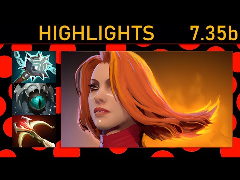 💰shiro Lina 900+ GPM! Carry Highlights 7.35b - Dota 2 Top MMR