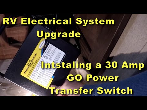 Installing a Go Power 30 amp automatic transfer switch in our Colman Lantern 202RD