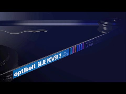 optibelt BLUE POWER 2 - 3D-Animation mit dem neuen Hochleistungs-Schmalkeilriemen