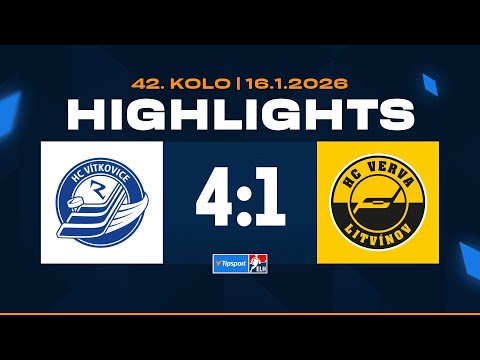 Highlights | HC Vítkovice Ridera vs. HC Verva Litvínov 4:1 | 16.01.2026