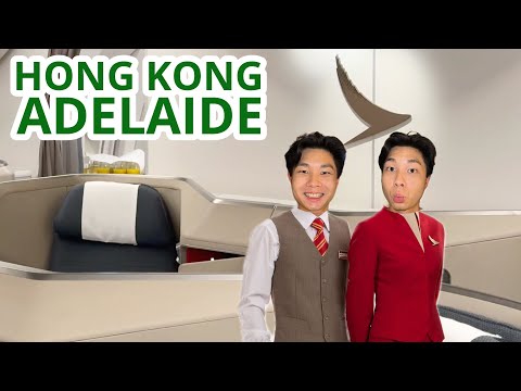 CATHAY PACIFIC A350-900 BUSINESS CLASS to ADELAIDE 🇦🇺