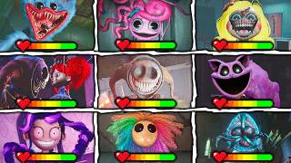 Poppy Playtime: Chapters 1 to 5 - All Bosses & Death Scenes With Healthbars