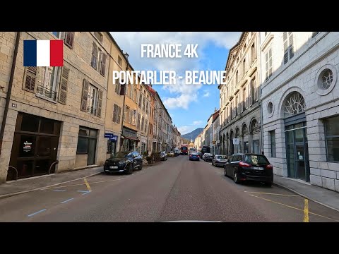 🇫🇷 Real-Time Driving in France | Pontarlier to Beaune | Scenic Drive Through Burgundy (4K)