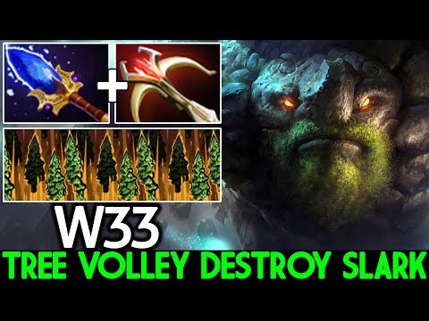 W33 [Tiny] Brutal Tree Volley Damage Destroy Slark Carry 7.22 Dota 2