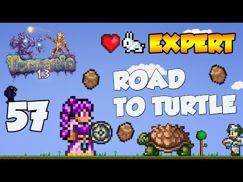 Terraria 1.3 Expert Let's Play -  ROAD TO TURTLE ARMOUR [57]