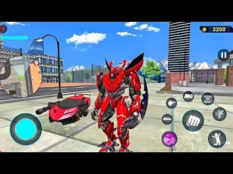 Red Mirage Transformation Jet Robot Car Game 2020 #15 - Android Gameplay