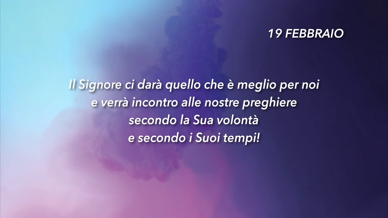Meditazione Calendario "Parole di Vita" del 19 Febbraio 2019
