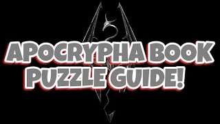 APOCRYPHA BOOK PUZZLE GUIDE SKYRIM REMASTERED (SPECIAL EDITION)
