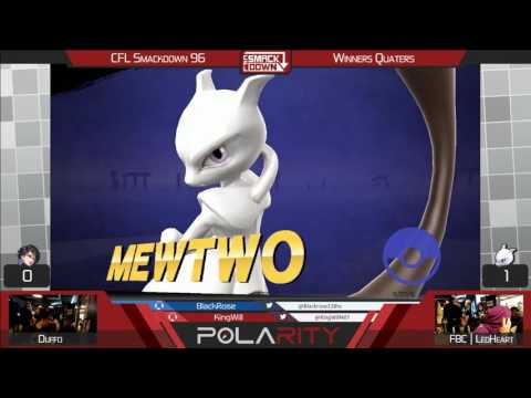 CFL Smackdown 96 WiiU - Duffo (Bayonetta) vs FBC LeoHeart (Mewtwo) - Winners Quarters