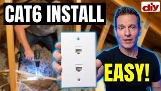 Cat6 Cable Run Install - Home Network Wall Fishing - How To