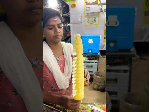 Tamil Lady Making Potato Twister #shorts
