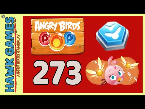 Angry Birds Stella POP Bubble Shooter Level 273 - Walkthrough, No Boosters