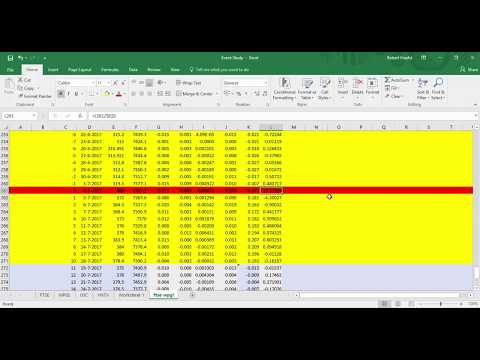 Tutorial 5.2: Event Study and t-test for WorldPay and Vantiv merger
