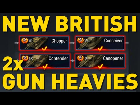 New British Double Barrel Heavy Tech Tree in World of Tanks!