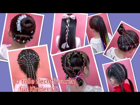 10 einfache Frisuren für die Schule/Kindergarten 2021, Frisurenführer für Kinder. hairstyles guide