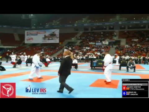 Jakimov Dimitar vs Bazdar Ian _ Balkan Karate Championships 2014