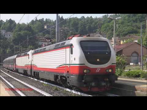 LE STROMBAZZATE DEI TRENI MERCI E INTERCITY IN TRANSITO A RONCO SCRIVIA. (GE) SAB. 12 - 6 - 2021.