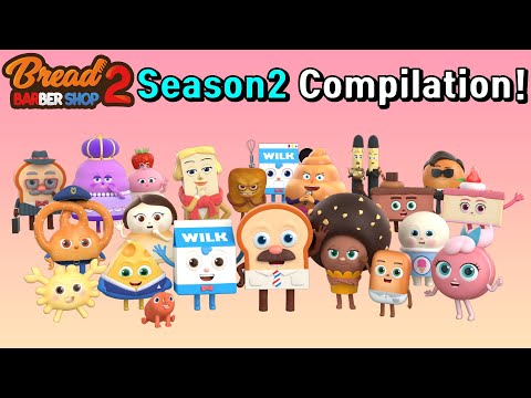 BreadBarbershop2 | Season2 Compilation! | english/animation/dessert/cartoon