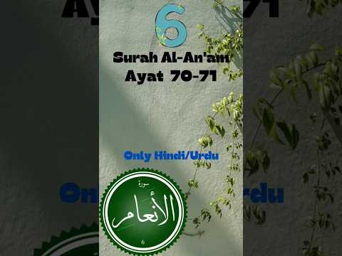 Quran Surah Al-An'am Verse 70-71 only in Urdu Translation #islamicreels #quranverses #quran #islam